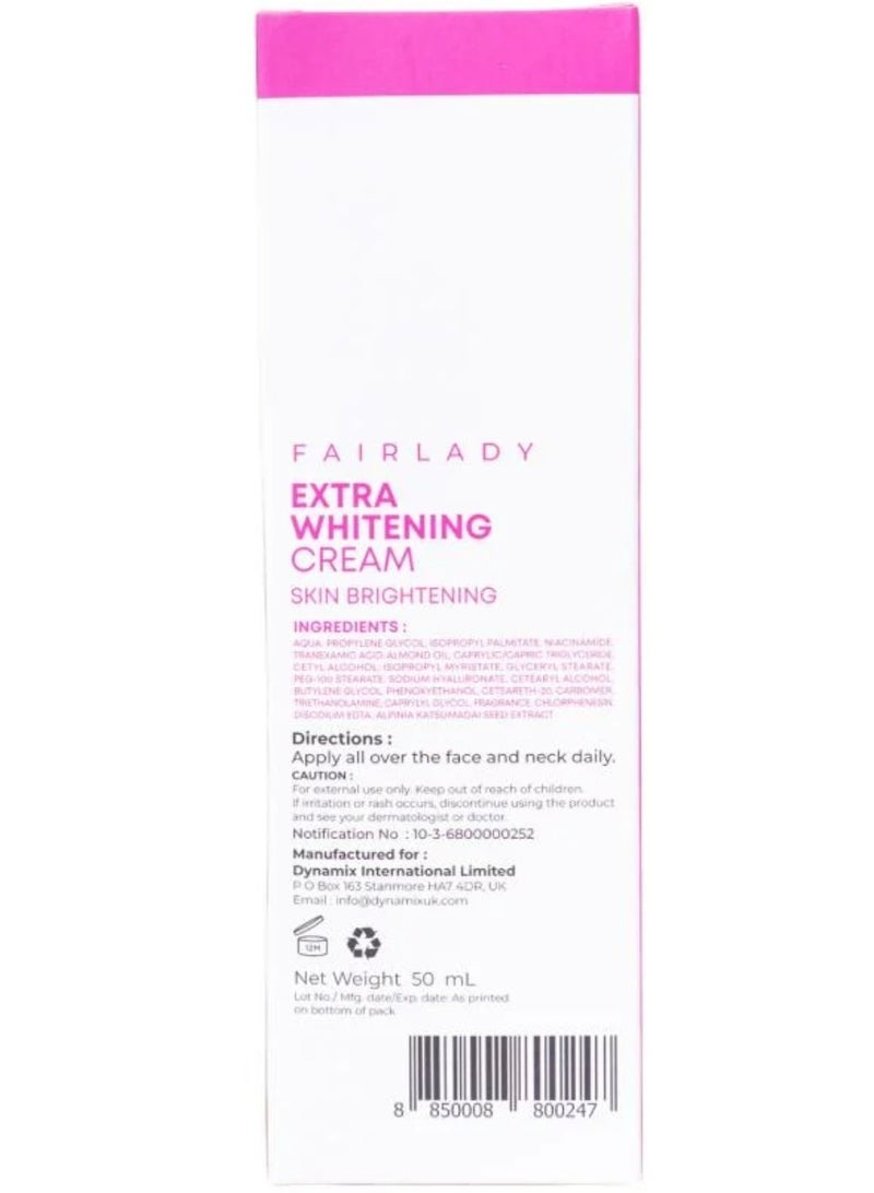 FAIRLADY Whitening Cream Extra With Hyaluronic Acid and Niacinamide Formula By Fairlady - 50g - Image 2